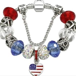 American Flag Charm Bracelets